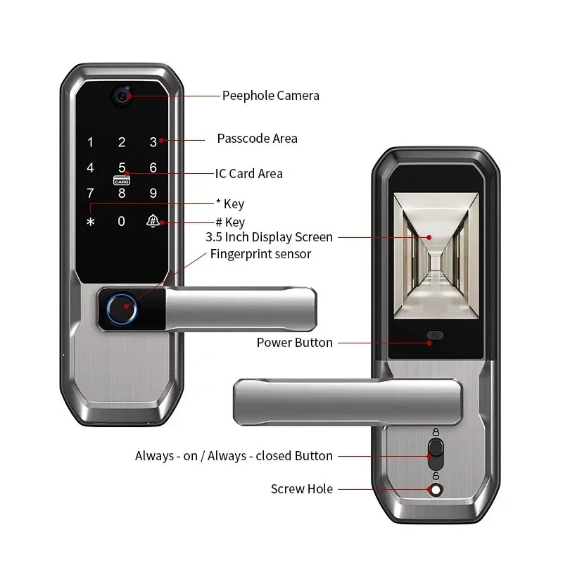 Smart Home Door Lock - Cerradura Inteligente WiFi Tuya con Cámara