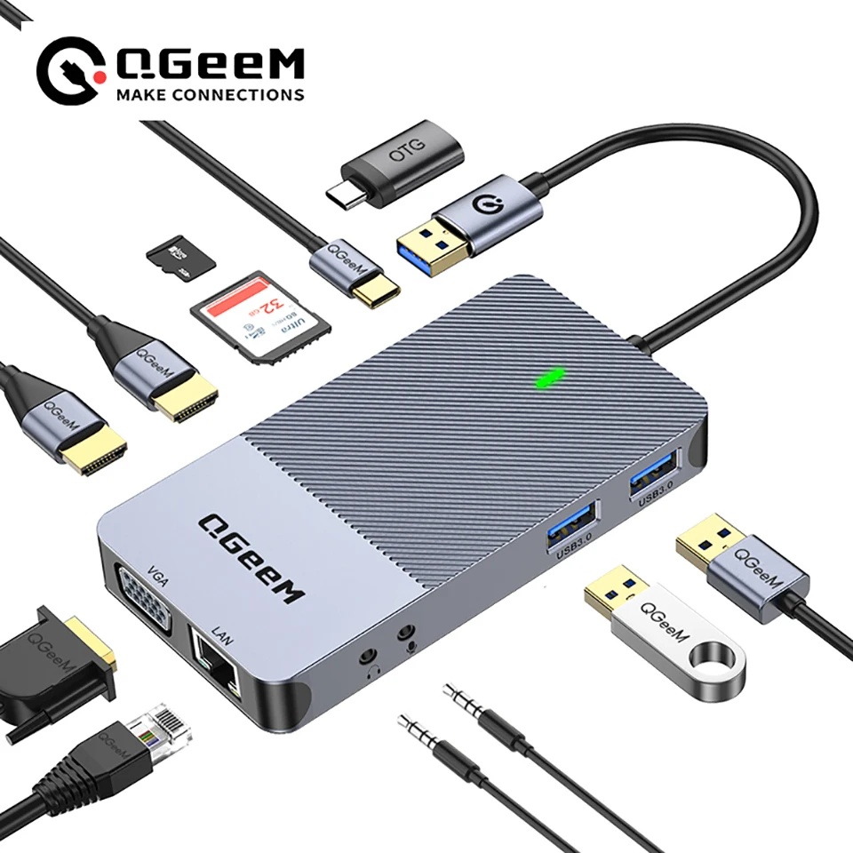 Smart Home Hub 2 - Base de Conexión USB 3.0 QGeeM,