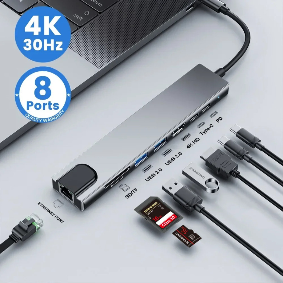 Smart Home Hub 2 - Estación de conexión 8 en 1
