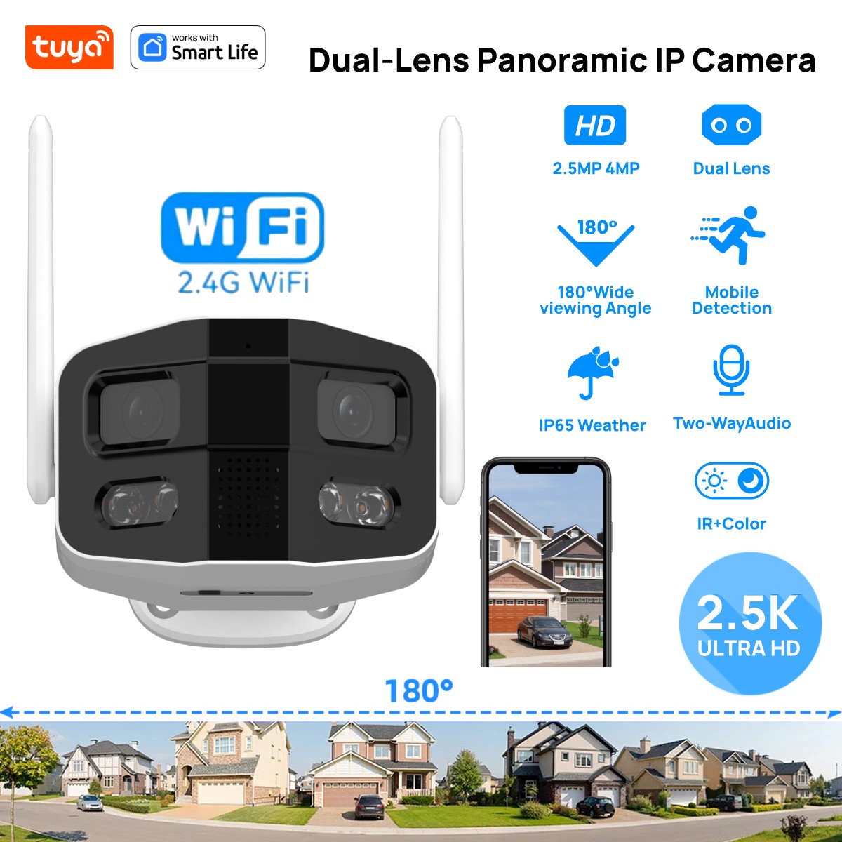 Tuya Smart 4MP 2.5K Doble Lent - Smart Home Camera Ezviz reseña y precio
