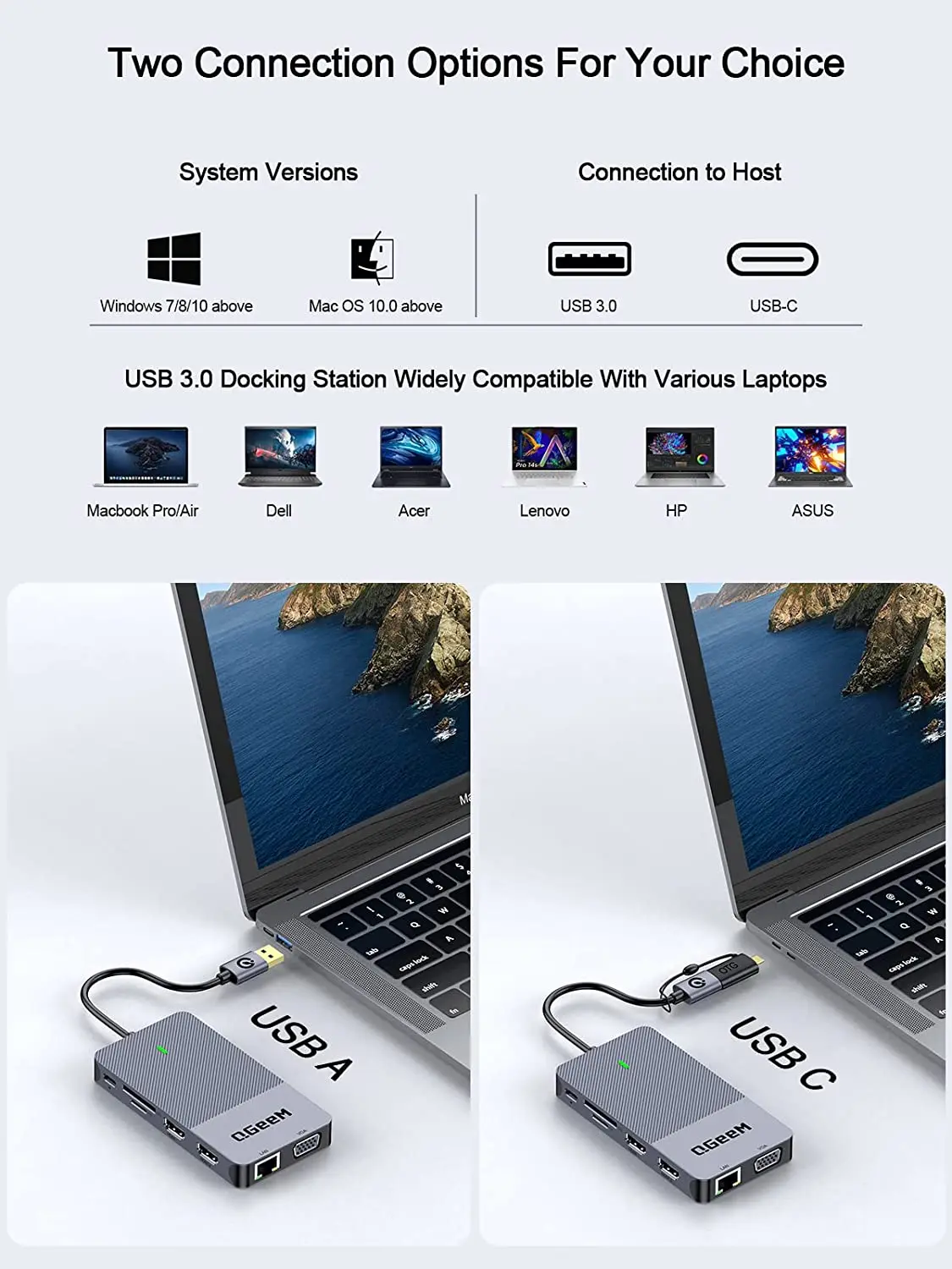 Base de Conexión USB 3.0 QGeeM - Smart Home Hub 2 reseña y precio